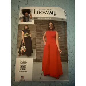 Know Me By Mimi G Sewing Pattern ME2022 Size AA 10-12-14-16-18 Womens Jumpsuit &